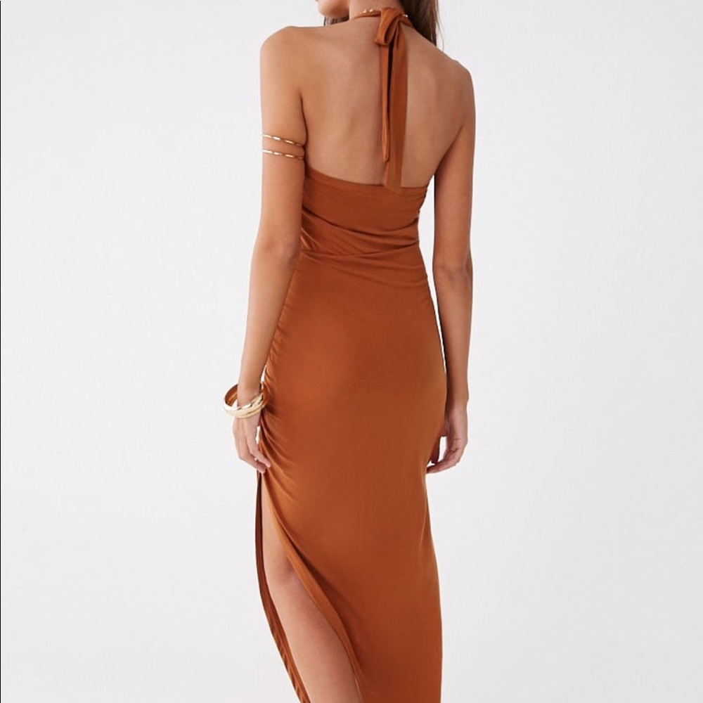 NWT❗️Copper Asymmetrical halter maxi dress - Picture 3 of 4